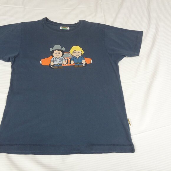 VINTAGE TOONSTAR DUKES OF HAZZARD BO LUKE BY CAR BLUE MEDIUM (SHORT) SHIRT L226 - Picture 4 of 5